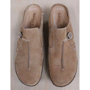 TIMBERLAND Women's Overton 65347 Tan Suede Leather Casual Clogs Slip On 9M